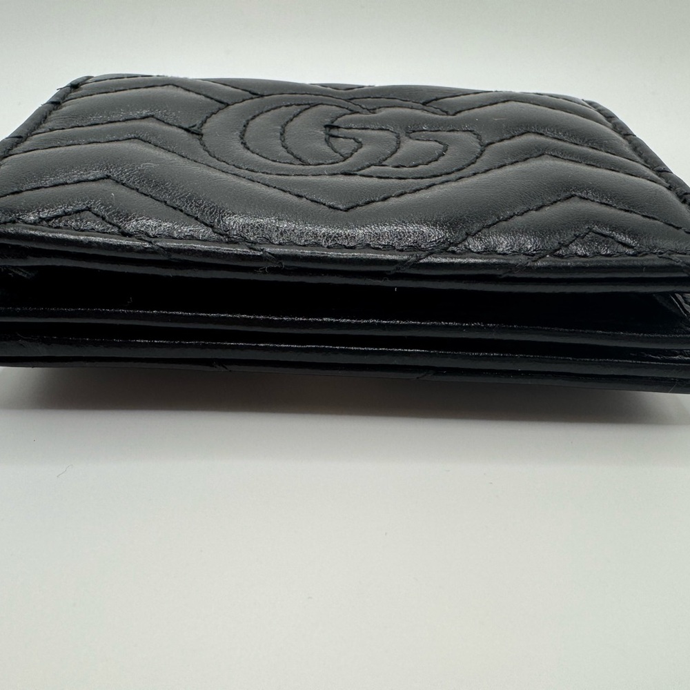 Authentic Gucci Black GG Marmont Card Holder Wallet - Picture 4 of 12